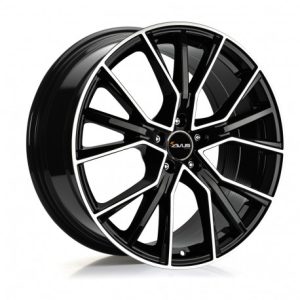 4 CERCHI IN LEGA AVUS RACING DA18 POLLICI 5x112 ET48 NERO DIAMANTATO
