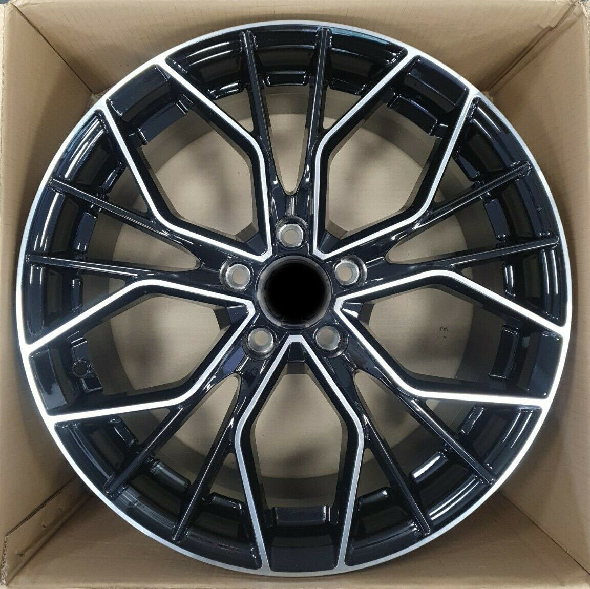 SET 4 CERCHI IN LEGA MILLEMIGLIA DA 18 POLLICI 5x112 NERO DIAMANTATI - immagine 2