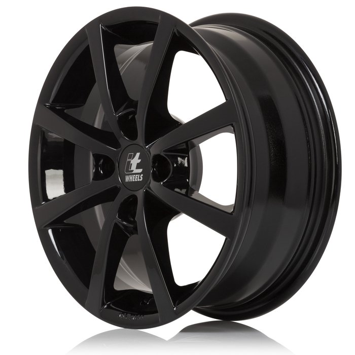 4 CERCHI IN LEGA DA 15 POLLICI 4X98 ET35 ITWHEELS NERO LUCIDI - immagine 2