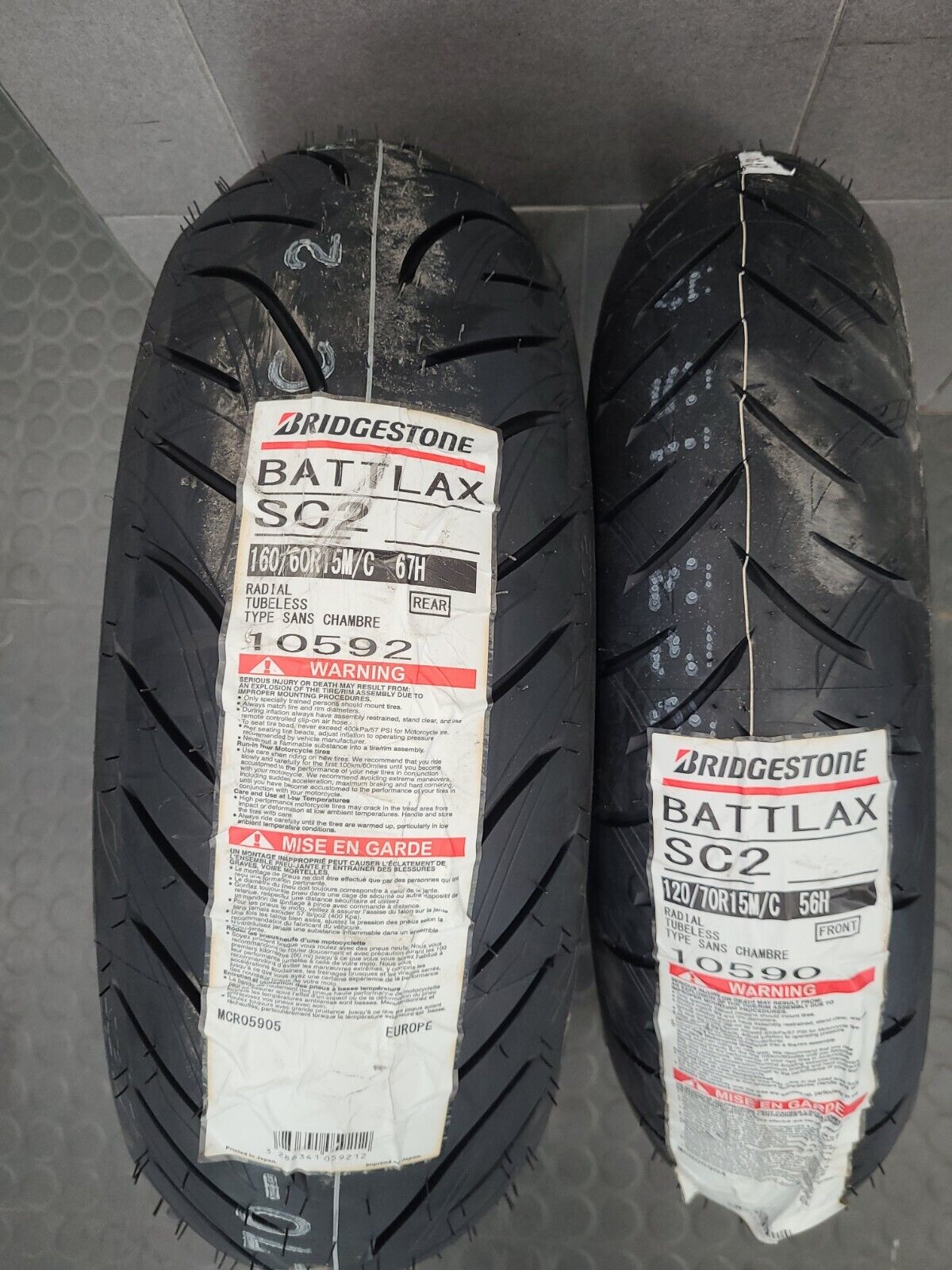 BRIDGESTONE SC2 120/70/15 160/60/15 YAMAHA T MAX 530 500 - immagine 2