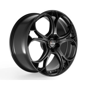 4 CERCHI IN LEGA AVUS AC520 DA 17 POLLICI 5X110 ET30 NERO LUCIDI