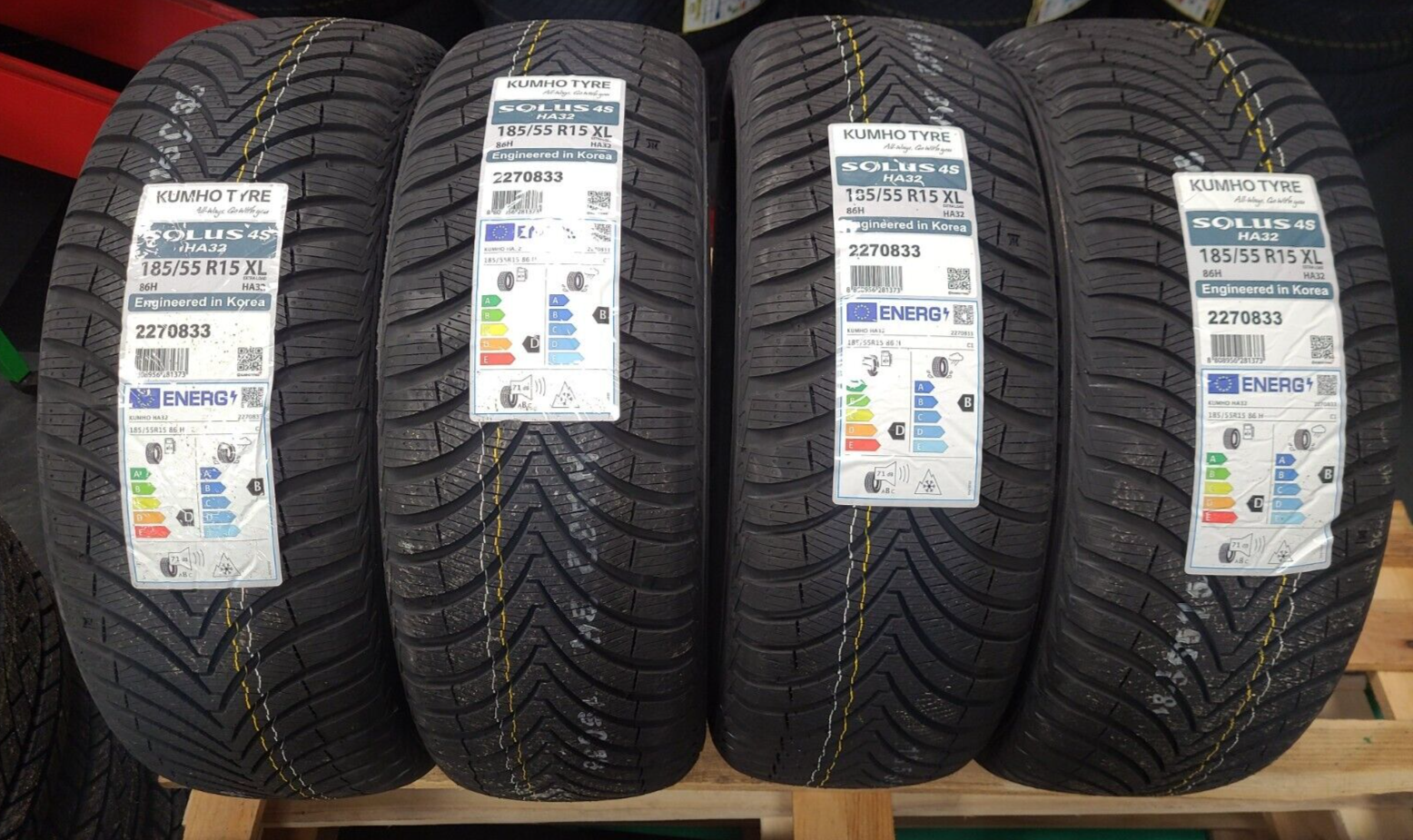PNEUMATICI AUTO 185/55 R15 86H KUMHO HA32 4 STAGIONI M+S - immagine 2