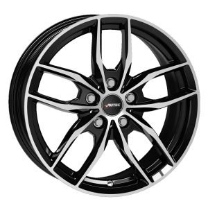 4 Cerchi in Lega AUTEC da 18 pollici 8.0J et30 interasse 5x112 colore Nero  Diamantato